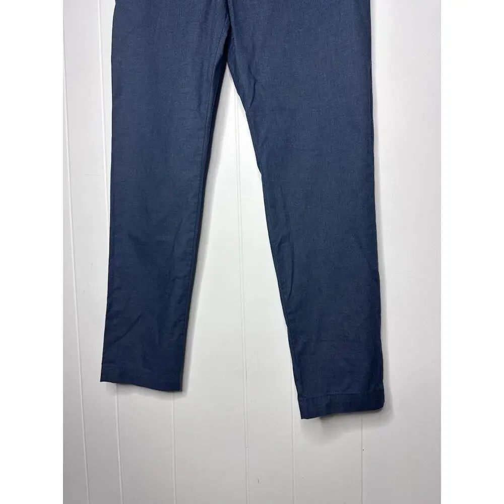 $120 Banana Republic Slim Fit Core Temp Chino Pants - Mens 34x31 - Blue Heather